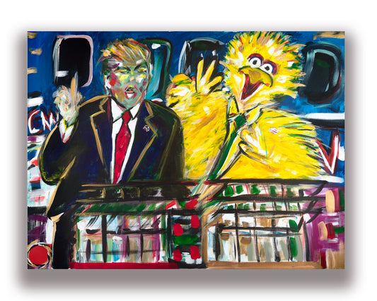 trump's flippin' the bird – original artwork – '15