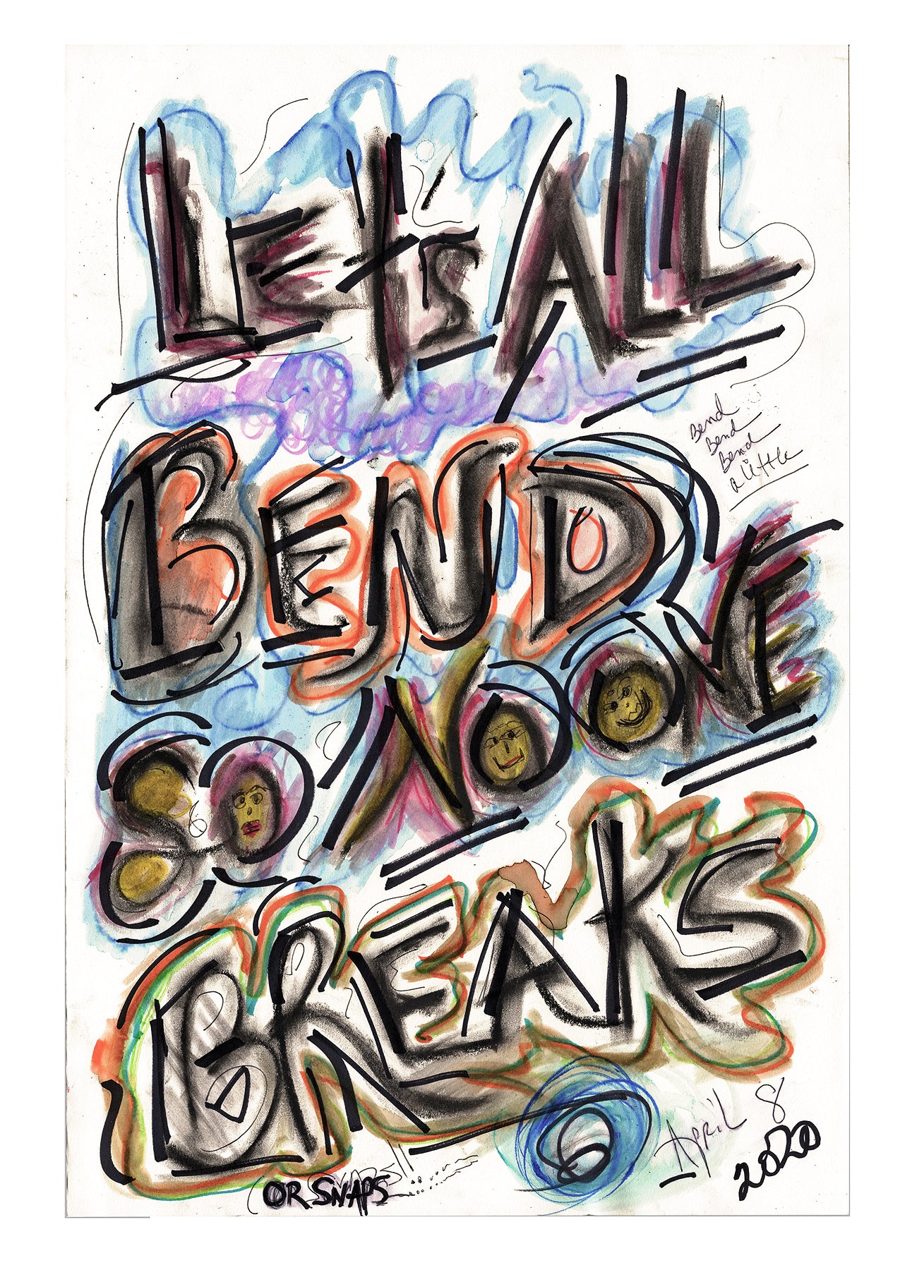 let's all bend, so no one breaks – original artwork – '20