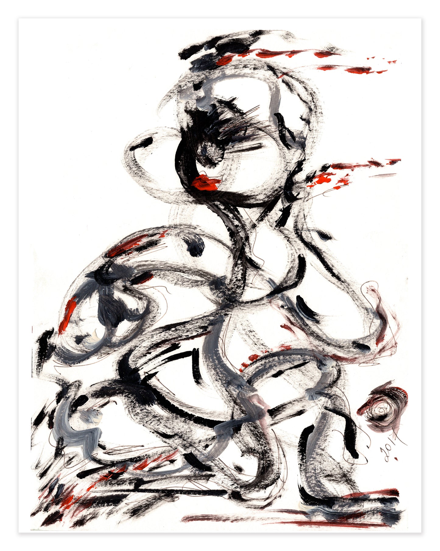 one foot in, one out – original artwork – '17